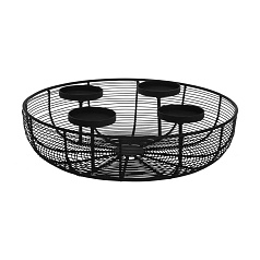 427158 Подсвечник HAGONY, B100, ?360, сталь, черный