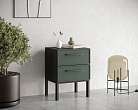 Тумбочка с двумя ящиками "Nicole" арт NEM16G Зеленый №2