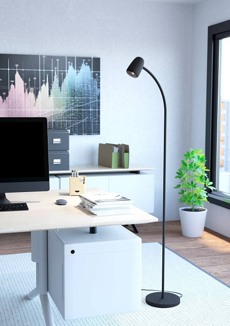 902172 Торшер CARLO, 1X18W(E14), сталь, черный в Москве 902172 Торшер CARLO, 1X18W(E14), сталь, черный