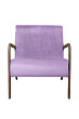 Низкое кресло с деревянными подлокотниками Mody Purple фиолетовое №1