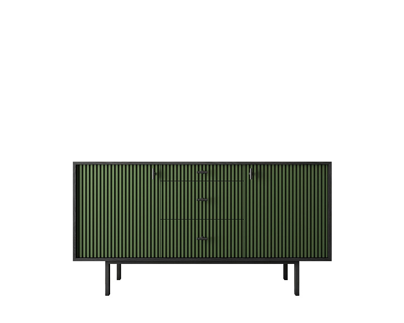 Комод две дверки и три ящика "Emerson" арт EM08/green/L