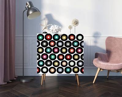 Комод "Berber" две дверки малый 37 принт арт BB38/Print_37