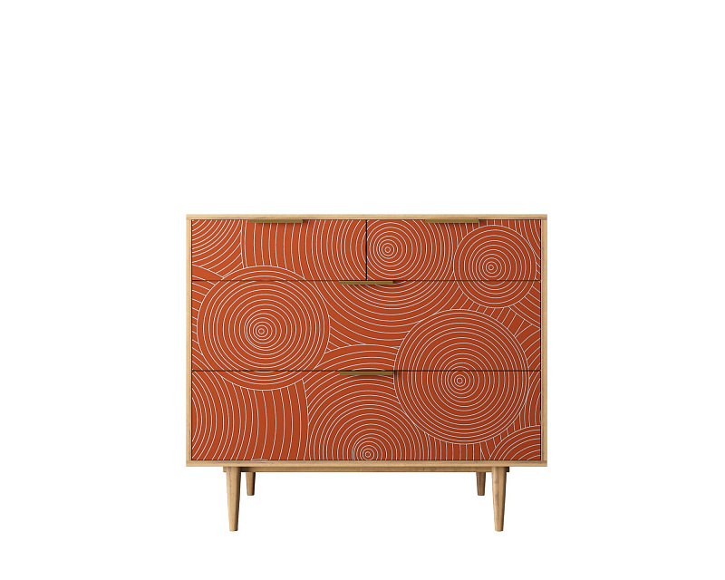 Комод с четыремя ящиками "Line" R22/red в Москве Комод с четыремя ящиками "Line" R22/red