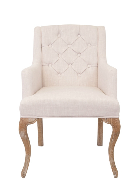 Мягкий стул с подлокотниками Deron White в Москве Мягкий стул с подлокотниками Deron White