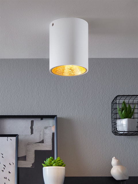 94503 Светодиодный потолочный светильник POLASSO, 1х3,3W (LED), ?100, белый, золотой в Москве 94503 Светодиодный потолочный светильник POLASSO, 1х3,3W (LED), ?100, белый, золотой