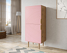Вертикальный комод с двумя дверками "Line" LN05/GR1/pink №2