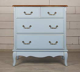 Голубой комод Leontina (4 ящика) арт ST9335B
