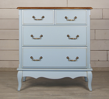 Голубой комод Leontina (4 ящика) арт ST9335B