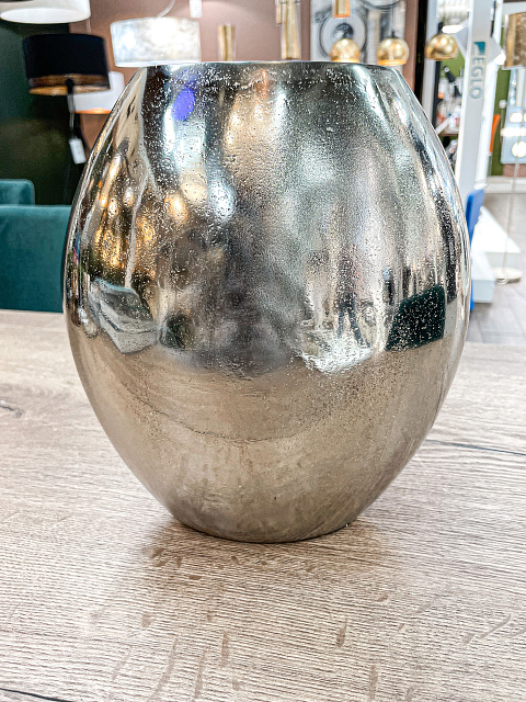 421286 Ваза декоративная ABUCAY, L225, B120, H250, алюминий, цвет никель