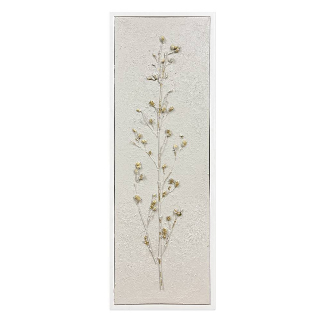 423037 Картина ALAMINOS, L330, B30, H930, пластик, холст, белый, золотой в Москве 423037 Картина ALAMINOS, L330, B30, H930, пластик, холст, белый, золотой