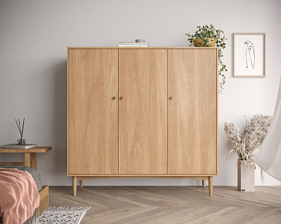 Шкаф трехстворчатый низкий Bubble Solid арт BBL04S