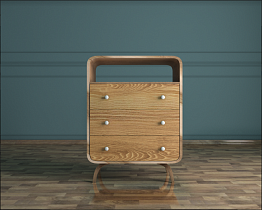 Высокий комод "Ellipse" с тремя ящиками арт EL04Y