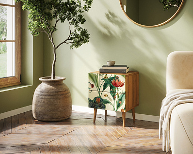 Тумбочка "Berber" с двумя ящиками арт BB03/Print_55