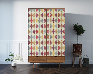 Шкаф двустворчатый  "Bruni print" с двумя ящиками арт BR27/2P