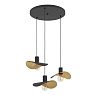 390395 Подвес SACEDA, 3x40W(E27), сталь, черный, золотой