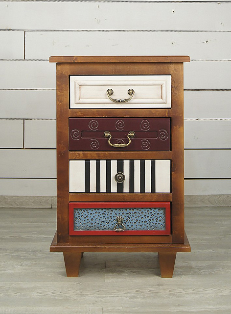 Тумба "Gouache Birch"  арт M10529ETG/1, разноцветная