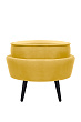 Пуф Pearl Adorn Yellow на черных ножках №0