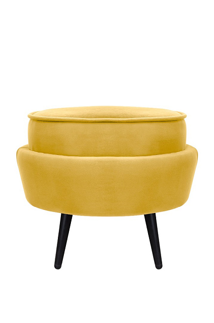 Пуф Pearl Adorn Yellow на черных ножках