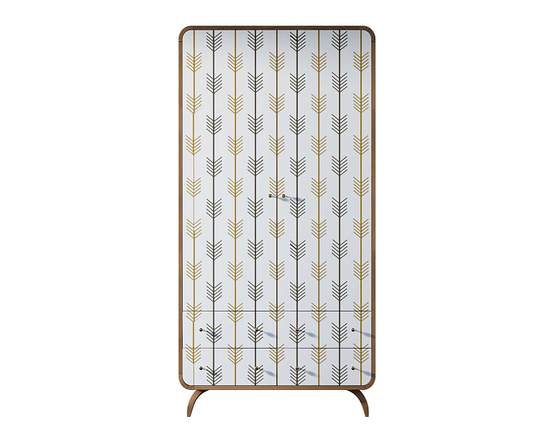 Шкаф в скандинавском стиле "Ellipse Print" с ящиками принт 2 арт EL15/print_02