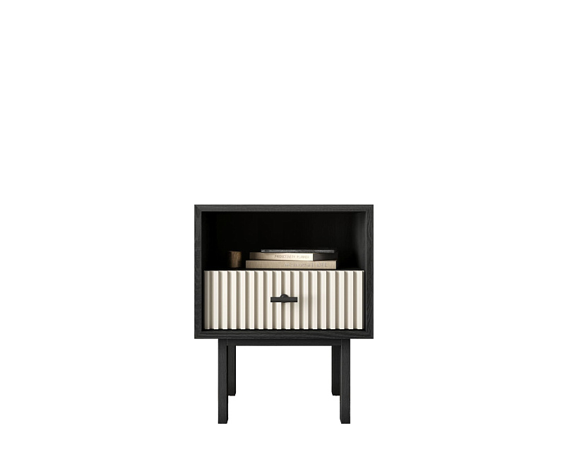 Тумбочка с нижним ящиком "Emerson" арт EM17/milky/L в Москве Тумбочка с нижним ящиком "Emerson" арт EM17/milky/L