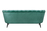Диван ракушка для гостиниц Pearl Triple Green V2 на черных ножках №3