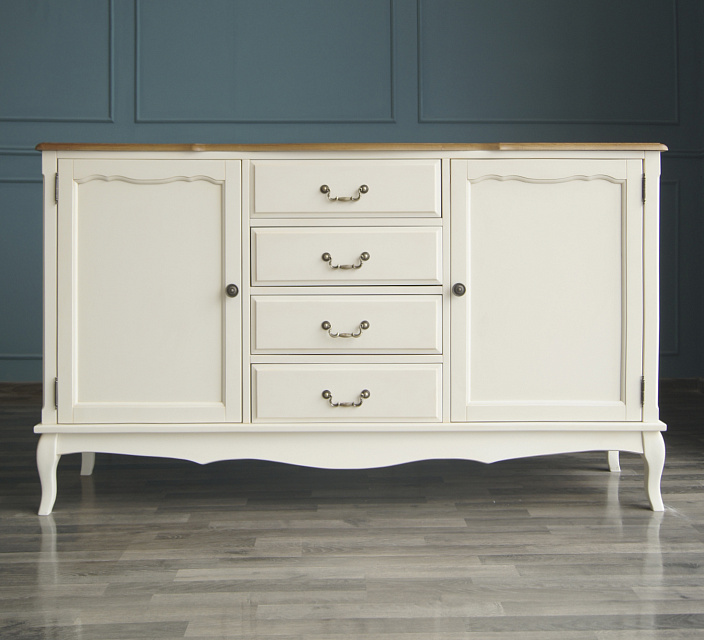 Бежевый комод "Leontina" с дверками и ящиками арт ST9351 в Москве Бежевый комод "Leontina" с дверками и ящиками арт ST9351