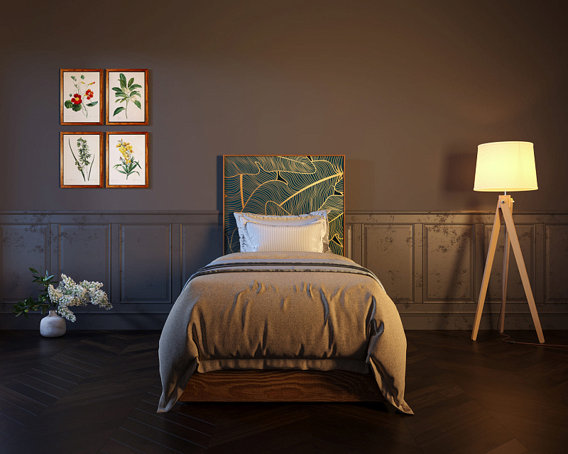 Кровать "Berber" 90х200 см принт 41 арт BB43/Print_41