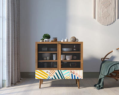 Буфет низкий "Berber" принт 42 арт BB47/Print_42