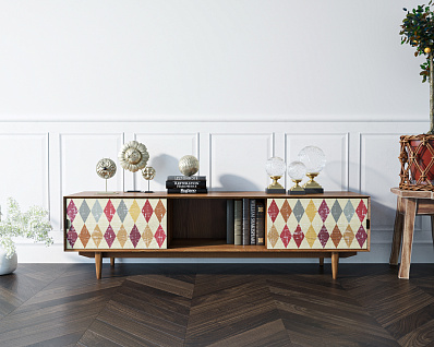 Консоль в Скандинавском стиле под TV "Bruni print" арт BR-22P