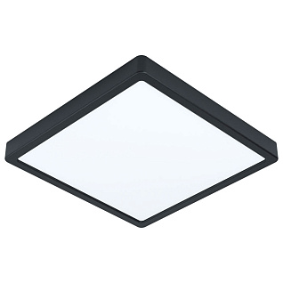 99245 Светодиодный накладной светильник FUEVA 5, 20W (LED), 285х285, H28, 2300lm, 3000K, сталь, черный