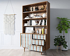 Стеллаж "Bruni print 1" с дверками арт BR-01/print_1 №1