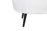 Низкое кресло ракушка Pearl цвет белый на черных ножках №6