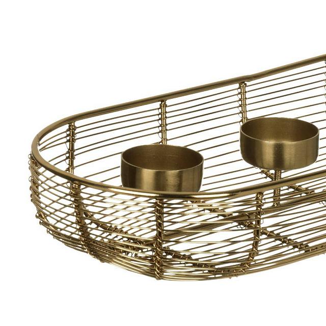 422392 Подсвечник HAGONY L405, B140, H60 металл, золотой в Москве 422392 Подсвечник HAGONY L405, B140, H60 металл, золотой