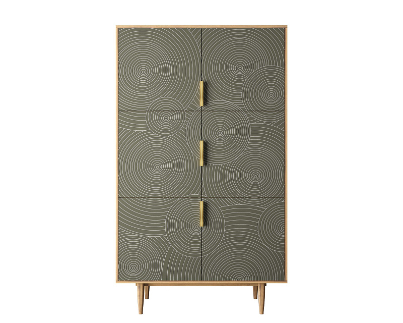 Большой комод с шестью дверками "Line" R20/browngrey в Москве Большой комод с шестью дверками "Line" R20/browngrey