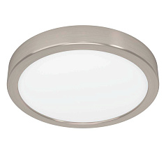 900584 Накладной светильник диммируемый FUEVA 5, 17W (LED), 3000K, ?210, сталь, матовый никель / пластик, белый