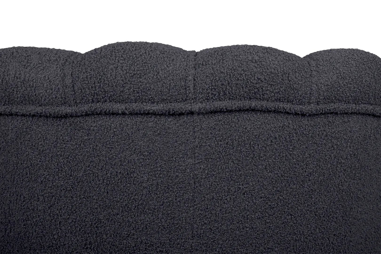 фото Низкое кресло ракушка Pearl Black Boucle