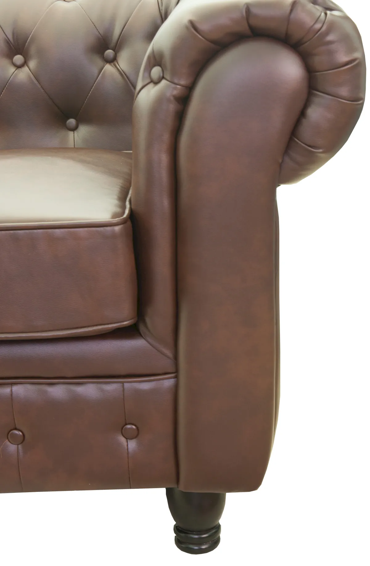 купить Прямой трехместный диван Chesterfield Brown 3S цвет коричневый в Москве купить Прямой трехместный диван Chesterfield Brown 3S цвет коричневый