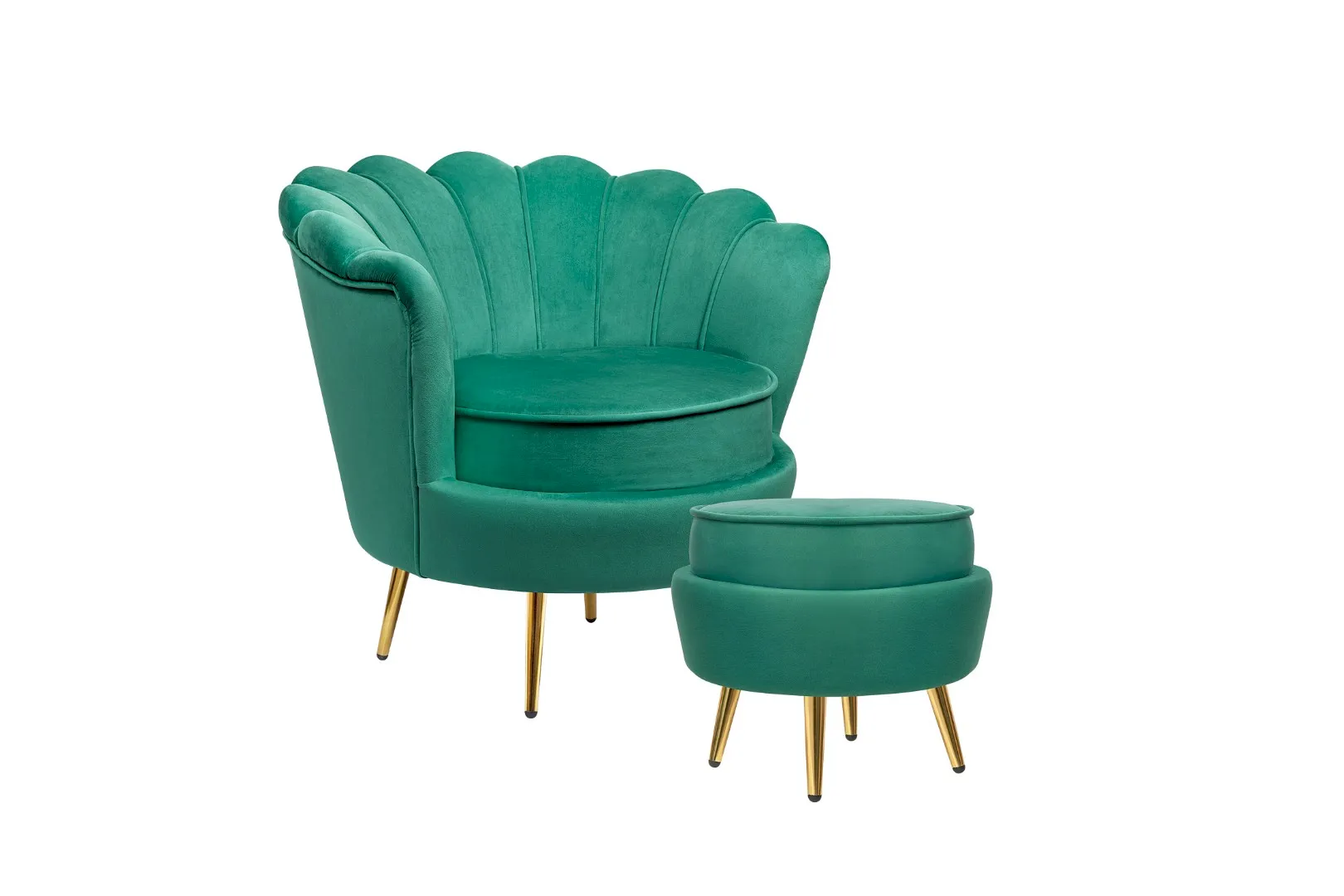 купить Кресло с пуфом ракушка Pearl Green V2 в Москве купить Кресло с пуфом ракушка Pearl Green V2 в Москве