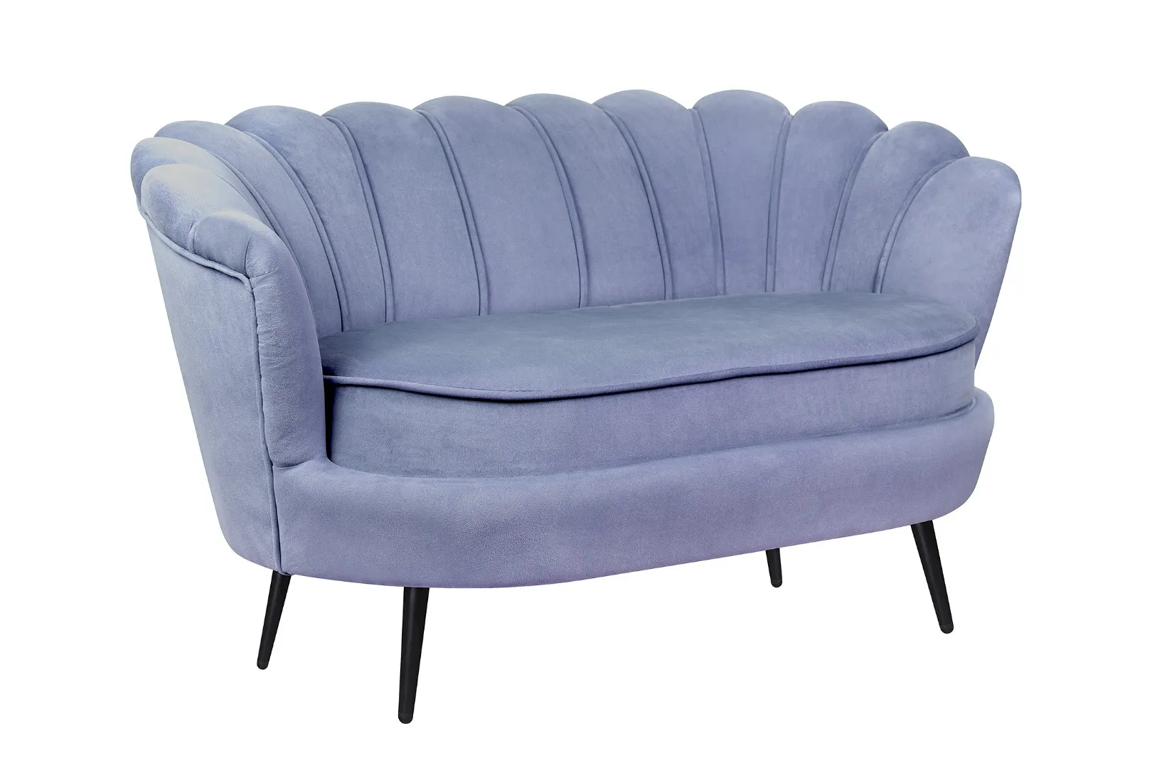 купить Диван ракушка Pearl Double Blue на черных ножках в Москве купить Диван ракушка Pearl Double Blue на черных ножках