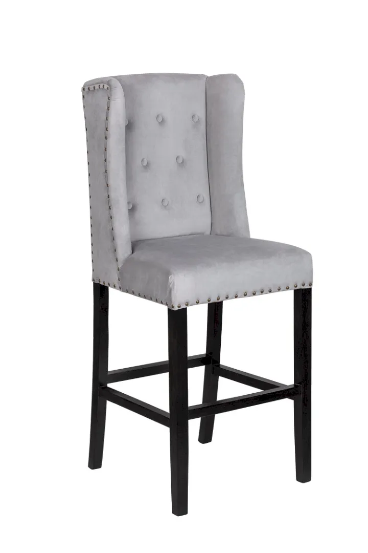 купить Дизайнерский барный стул Skipton Grey Velvet