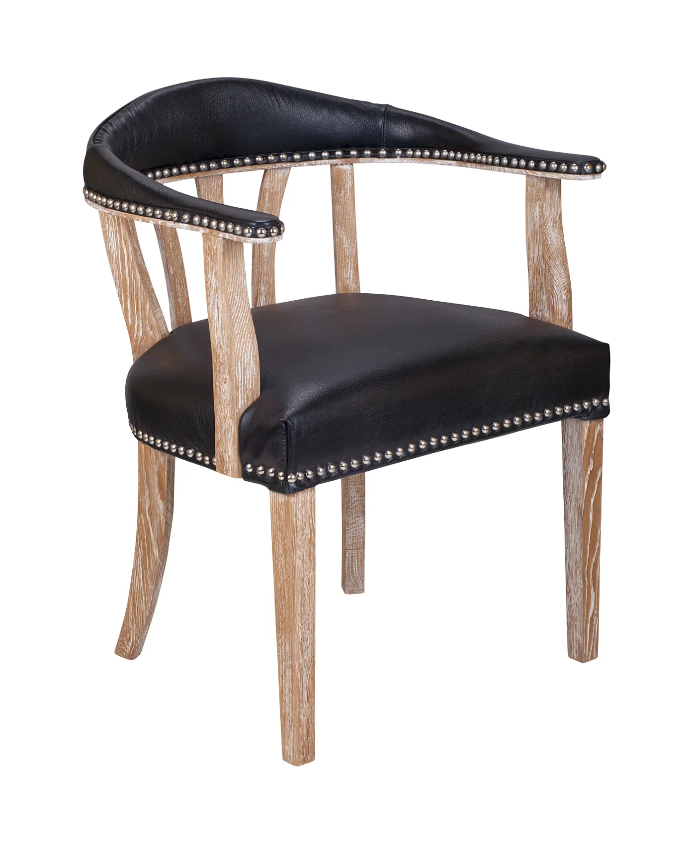 купить Мягкий стул с подлокотниками Tanner Black Leather в Москве купить Мягкий стул с подлокотниками Tanner Black Leather