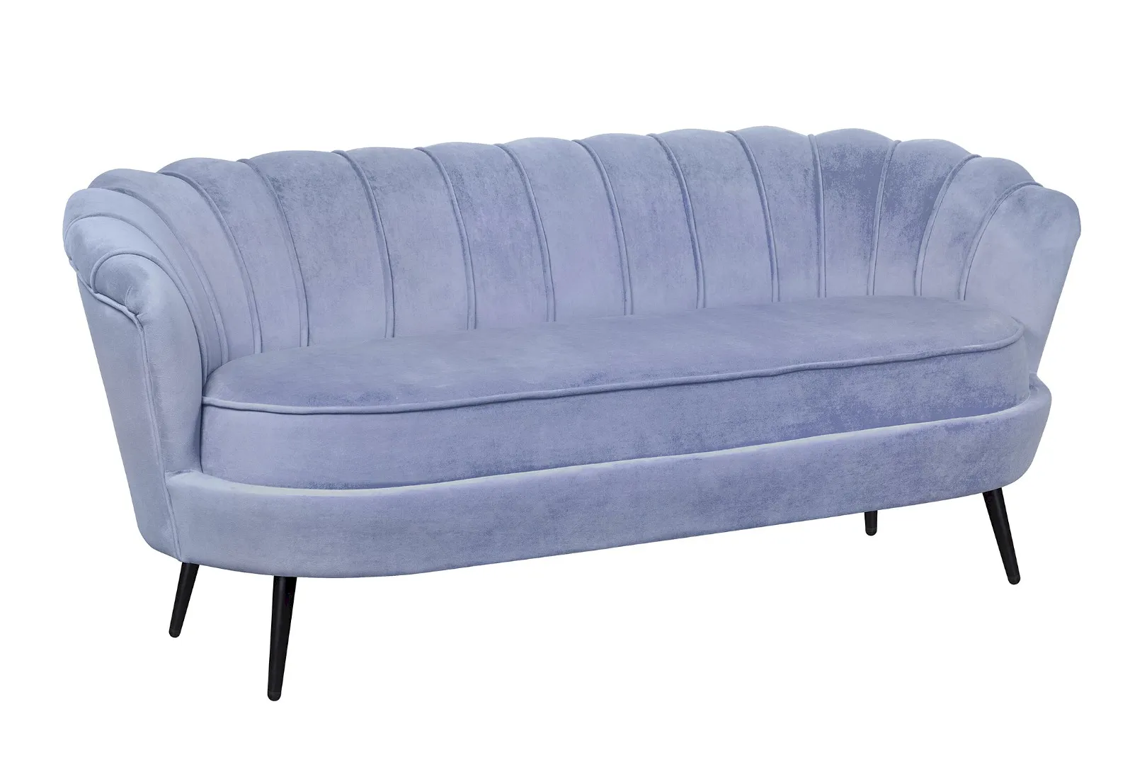 купить Диван ракушка для гостиниц Pearl Triple Blue на черных ножках в Москве купить Диван ракушка для гостиниц Pearl Triple Blue на черных ножках