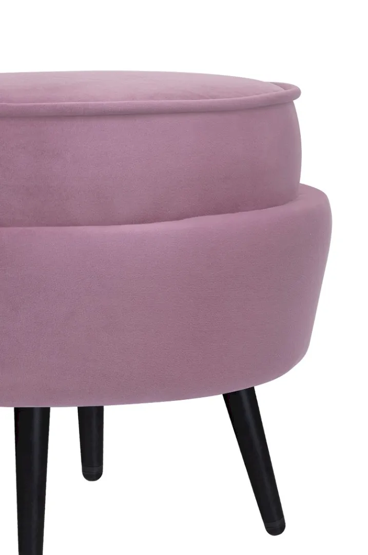 Пуф Pearl Adorn Pink на черных ножках в интернет-магазине в Москве