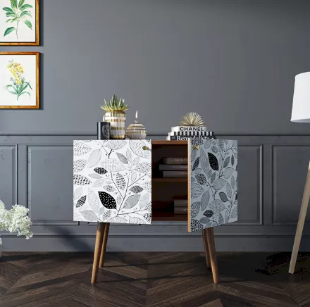 Комод на высоких ножках "Бербер (Berber)" малый принт 9 арт BB13/Print_09