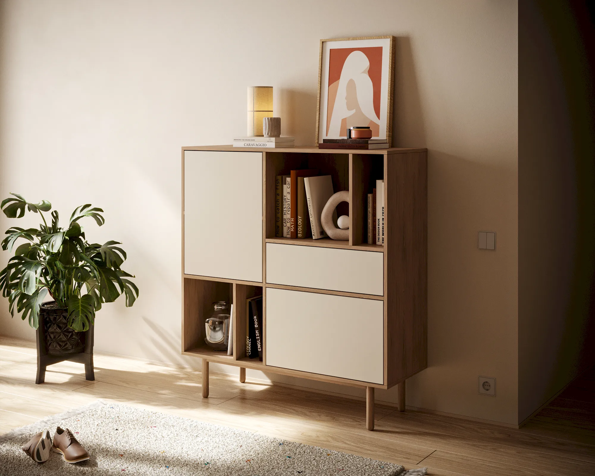 заказать Комод с двумя дверками и ящиком "Алиса (Alice)" арт ALC06