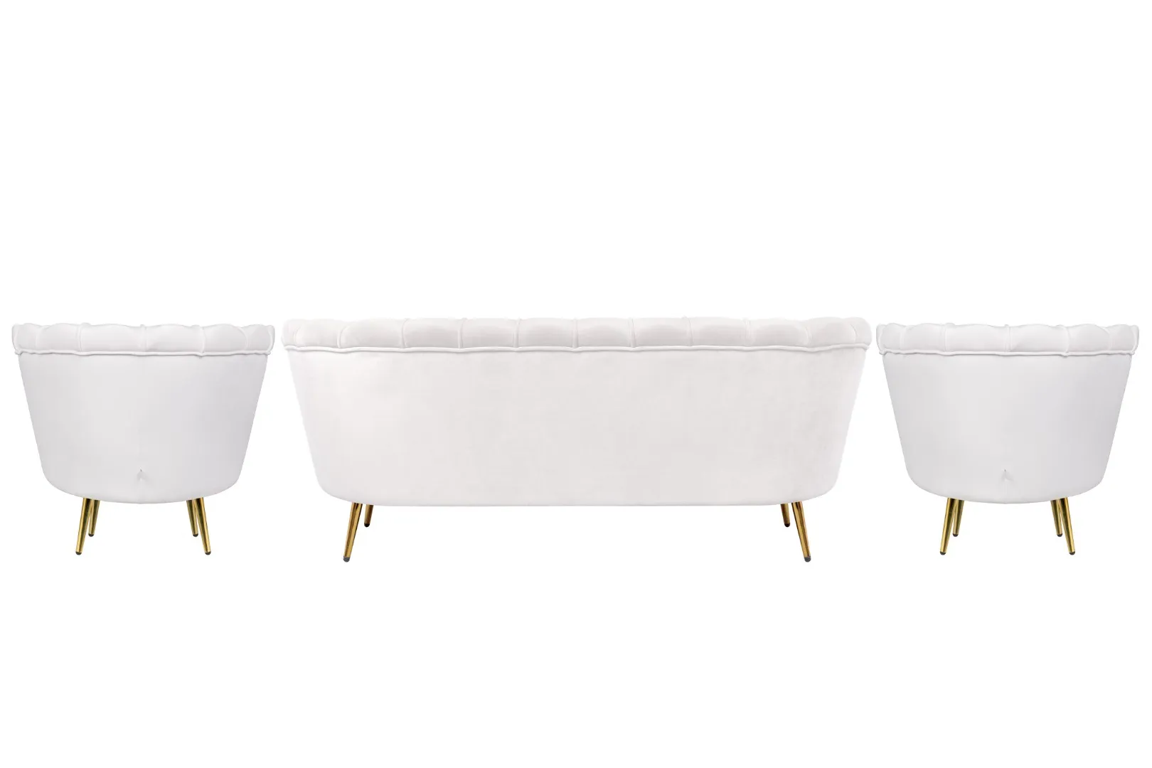 заказать Комплект кресел и дивана ракушка Pearl Triple Beige в Москве заказать Комплект кресел и дивана ракушка Pearl Triple Beige