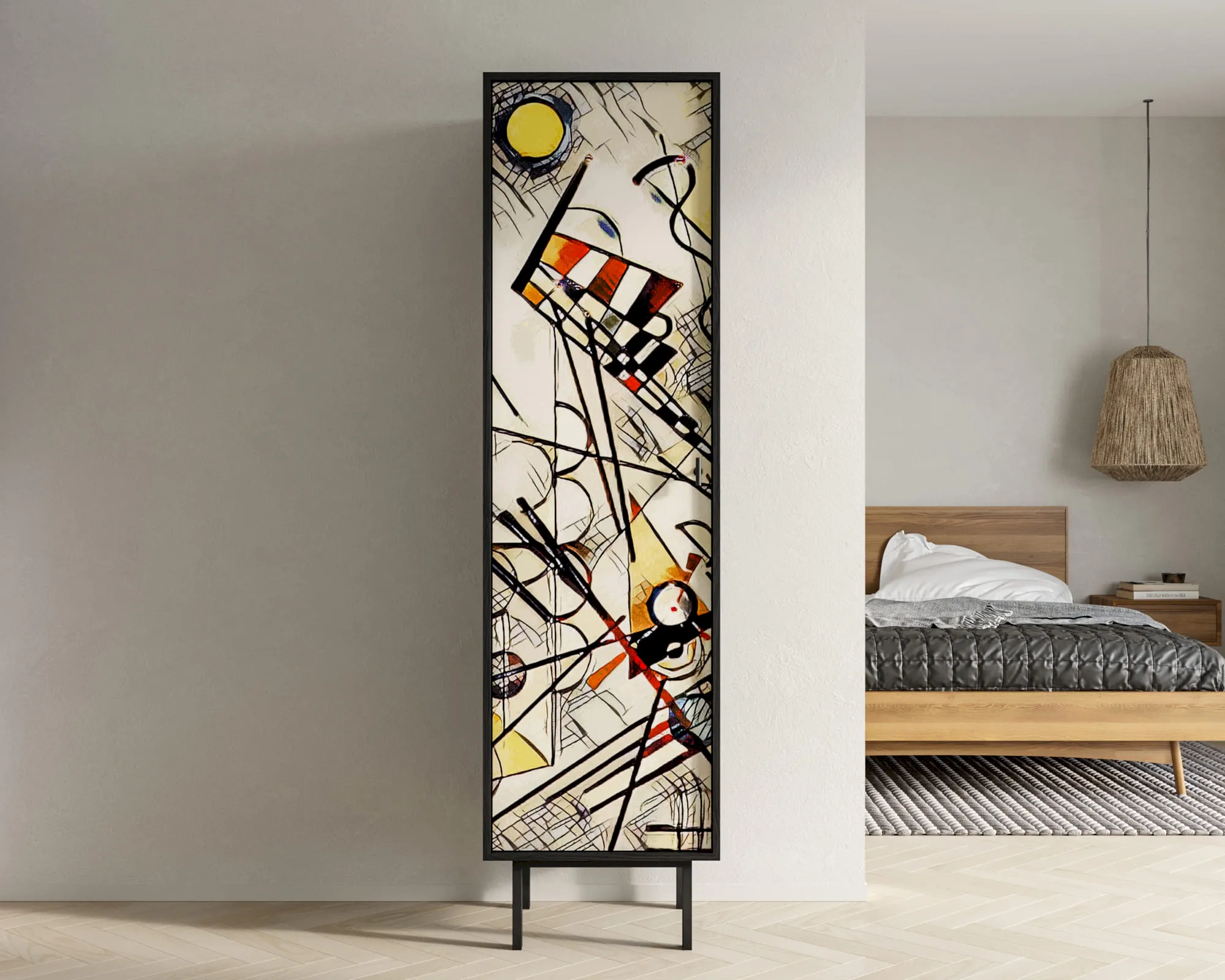 Шкаф c одной дверкой "Эмерсон (Emerson)" by Kandinsky арт EM101/Print_01 в интернет-магазине