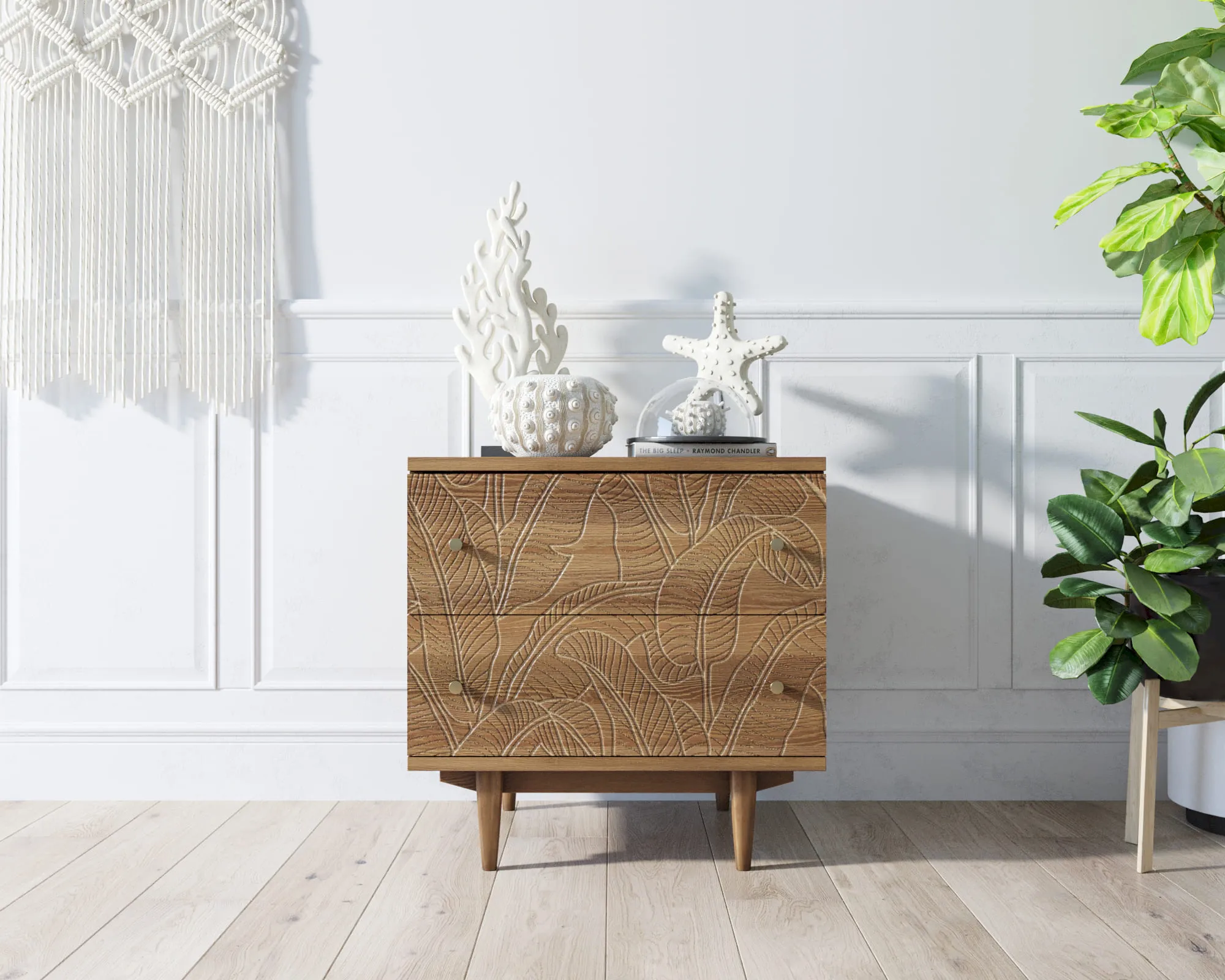 Комод "Boho" 2 ящика джангл арт BH06 в интернет-магазине