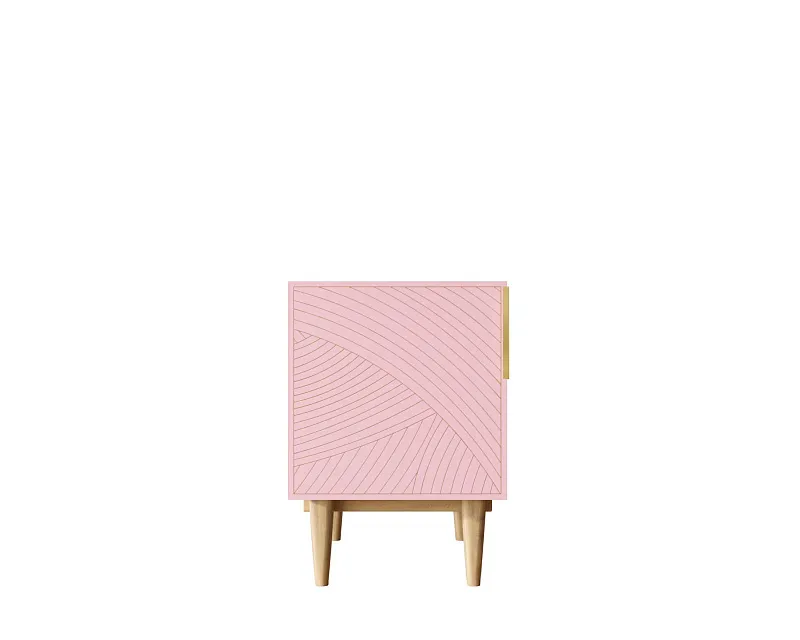 Тумбочка с дверкой "Лайн (Line)" LN08/GR1/pink