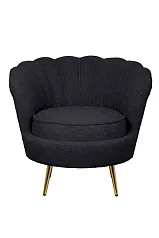 купить Низкое кресло ракушка Pearl Black Boucle в Москве